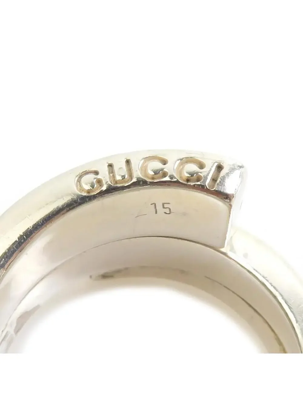 Auth Gucci G Logo Ring Silver - #307807G97B